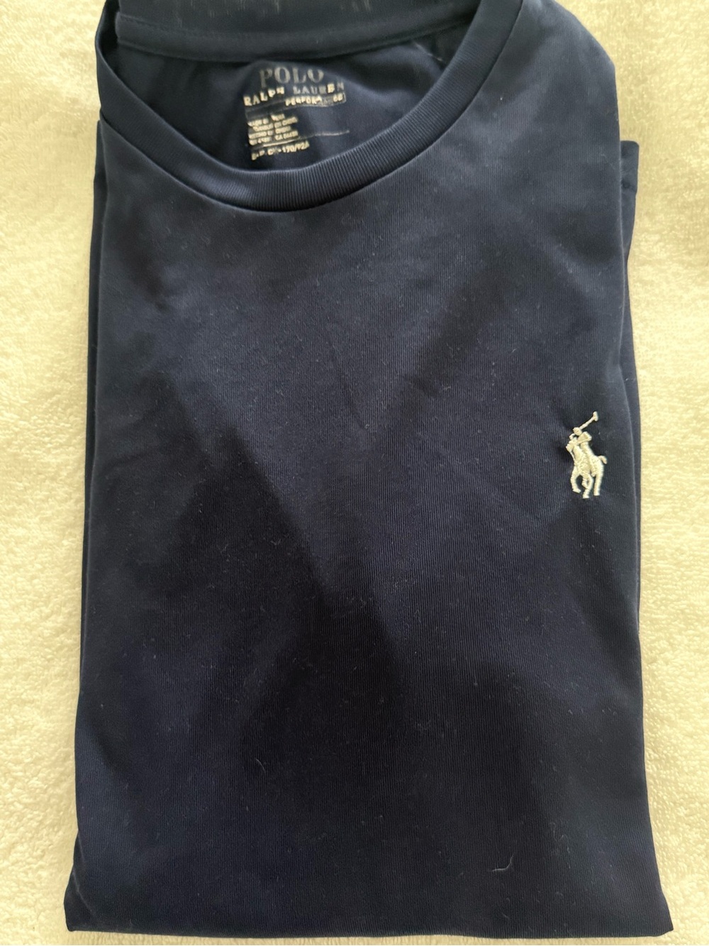 Polo by Ralph Lauren Navy Short Sleeve Crewneck Tee with Embroidered Logo